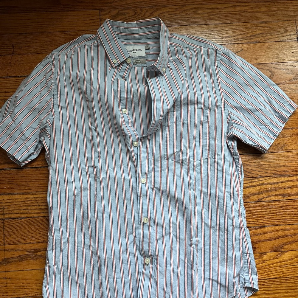 Men's Striped Shirt - Blue and Red